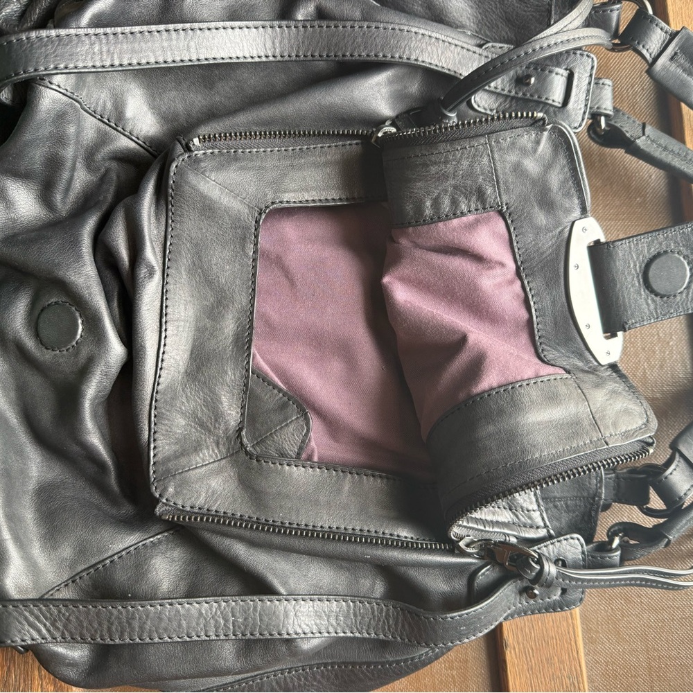 Kooba Black Leather Shoulder Bag - Picture 4 of 6